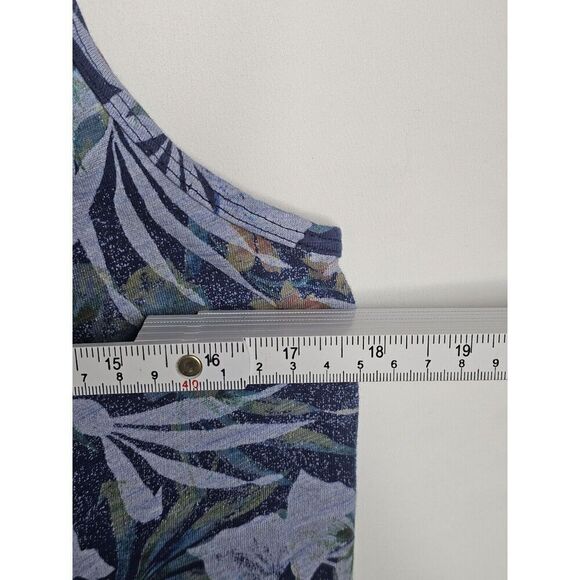 Fresh Produce Vintage Blue Tropical Floral Sleevess Midi Dress Size Small - Picture 7 of 9